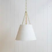 Chloe Pendant Light - White with Gold Hardware