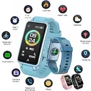 C2plus Smart Watch 0.96 inch Smart Band Fitness Bracelet Bluetooth Pedometer Call Reminder Fitness Tracker Compatible with Smartphone Women Men Long Standby Wa