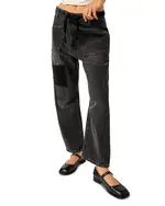 Free People We The Free Moxie Low Slung Pull On Barrel Jeans