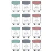 Kilner Kids 12pc Glass Jar Canister Baby Food Storage Set W/ Lid 190ml