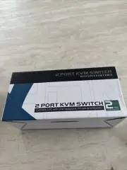 Yinker VGA KVM Switch, 2 Port USB VGA KVM Switch w/2 KVM Cables & 3 USB Hubs for