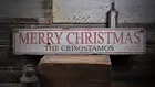 Family Christmas, Christmas, Christmas - Rustic Distressed Wood Sign