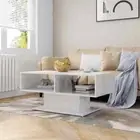 NNEVL Coffee Table High Gloss White 103.5x50x44.5 cm Chipboard