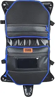 Sresk for Can Am Maverick X3 Roof Bag, UTV X3 Overhead Roof Storage Bag for Can Am Maverick X3 2017-2023 Accessories Water Resistant Multi Pockets Easy to Install (Blue Piping)
