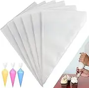 Piping Bags, 100 Pcs Disposable Piping Bags Medium, Clear Cake Decorating Plastic Pastry Bags, Strong Icing Bag for Cake Cupcake Dessert Cookies Decoration (30×20cm)