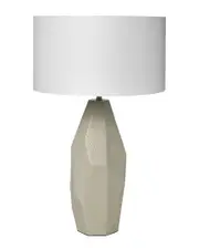 Mercana Piven Ceramic & Linen Shade Table Lamp