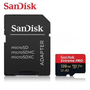 【現貨免運】SanDisk Extreme PRO 128GB 高速 記憶卡 microSD U3 V30 GoPro 空拍機適用