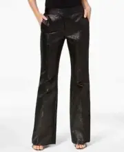 ZOE BY RACHAEL ZOE TUXEDO WOMEN'S PANTS COLOR BLACK METALLIC SIZE 6 NEW