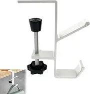 zolyet Portable Handbag School Bag Hooks for Tables Headphone Stand er Clamp-On Adhesive Headset Hook Under Desk White