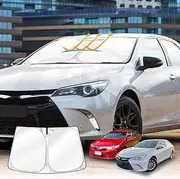 X-CAR Windscreen Sun Shade for Toyota Camry 2012-2017 XV50 Series 2nd Generation Blocks UV Rays Foldable Custom Wind Screen Sun Visor Protector