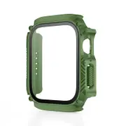 Nevenka Waterproof iWatch Case PC Screen Protector for Apple Watch Series 7/8-ArmyGreen