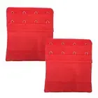 Bra Extender 4 Hook Elastic Extension Strap Plus Size Clip On Maternity Red 2X