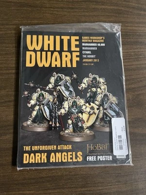 White Dwarf Monthly Game Magazine January 2013 New In Package With Hobbit Poster