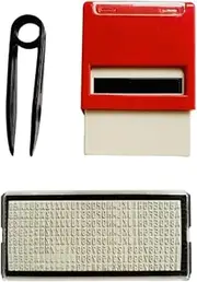 Nishiyuenyi Personalized Tinking Staining Tinking Seal Kit Remarkable Tinction Portable for School, Red, 14mmx38mm