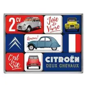 9pc Nostalgic Art Citroen 2CV Magnet Set