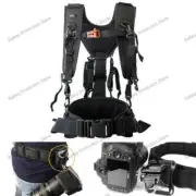 Camera Carrying Chest Harness Vest Double Shoulder Straps Lens Bag Pouch Holder