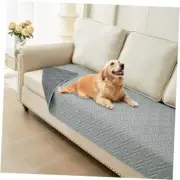 Waterproof Dog Blanket, Soft Dog Bed Cover Pet 30x70 Inch Grey+dark Grey