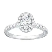 Oval Ring with 1.50ct of Laboratory Grown Diamonds in 9kt White Gold