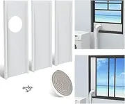LBG Products Dryer Vent Window Kit for 4" Diameter Dryer Vent Hose,Adjustable Window Seal Plates Kit for Sliding Windows and Hung Windows,with Insulating Foam Seal Strip,Up to 47 inches