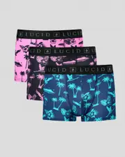 [Lucid] Lucid Men's Wayfinder Fitted Boxer Shorts 3 Pack Size Small S Multicolor