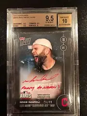 2016 TOPPS NOW MIKE NAPOLI AUTO ON CARD "PARTY AT NAPOLI'S" /49 BGS 9.5 10 AUTO