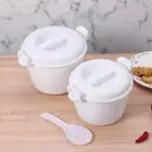 Portable Microwave Rice Cooker with Rice Paddle Thicken Food Steamer Pot