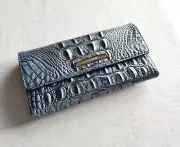 BRAHMIN CORDELIA SERENITY OMBRE MELBOURNE LEATHER TRIFOLD WALLET NWT