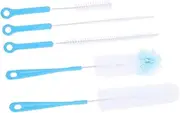 HOODANCOS 5Pcs Bottle Brush Multi Functional Cleaning Brushes for Narrow Neck Containers for Bottles Water Bottles and Straws Convenient Decontamination