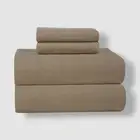 Pointehaven Beige Linen Heavy Weight Cotton Flannel Sheet Set, Full Size