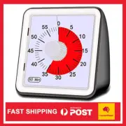 Visual Timer 60 Minute Kids Desk Countdown Clock Home Kitchen Time Tool Black