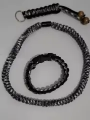 Set of Paracord Necklace, Bracelet keychain 550 Micro Cord U.S. Handmade