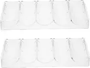 UPKOCH 2pcs Clear Acrylic Chip Holder Capacity Transparent Storage Case for Easy Viewing Efficient Game Preparation for Home Gatherings Parties