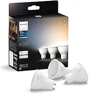 Philips Hue GU10 Smart Lamp, Adjustable Warm to Cool White Light, 3 Pack, Bluetooth Compatible, Voice Control with Alexa, Apple Home and Google Assistant