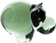 Hand Made Recycled Glass Hippo Sculpture O3-B