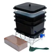 Basic Worm Farm Composting Bin, 4 Tray Worm Compost Bin- for Recycling Food W...