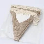 Party Decor Party Flag Candy Bar Decoration Jute Country Wedding Decoration Bunting Jute Garland Burlap Bunting Banner Aloha Hawaii Flags (Color : 3M Lace)