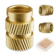 20pcs Threaded Inserts - Knurled Nuts, 1/4"-20x12.7 Brass Heat Set Insert for