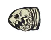 Skeleton Bullet Bill Death Patch for VELCRO® BRAND Hook Fasteners