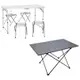 TRENY 鋁製休閒桌 露營桌 鋁製折疊戶外蛋捲桌黑 一桌四椅 摺疊桌 折疊桌