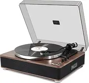 LP&No.1 Vinyl Record Player with Built-in Speakers, Vinyl Turntable with Magnetic Cartridge, Wireless,USB Recording and Playback,BT Out, Aux-in, Headphone Output,Auto Off, AT-3600L, 2-Speed Player