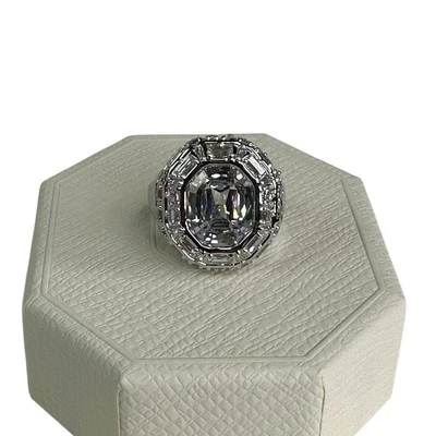 Swarovski Mesmera cocktail ring Octagon cut, White, Rhodium plated 58 / 8