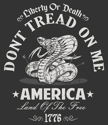 Dont Tread On Me Iron On Transfer -T-Shirt + Light & Dark Color Fabrics #27