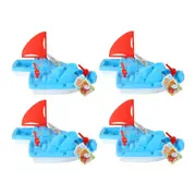 4x Razoo Beach Tug Boat Kids/Children Fun Play Toy Set 13x28cm Assorted 18m+