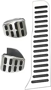 Wivplex Auto Stainless Steel at MT Car Pedals, CC, for Passat, B6 B7 R36 R-line, for Skoda, for Superb, LHD Auto Pedal Cover Foot Pedal Cover Pedal Cover(Black MT with Rest Pedal)