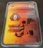 NOS TDK Mini DVC 60 8 Pack Camcorder Cassettes Mini DV BRAND NEW SEALED