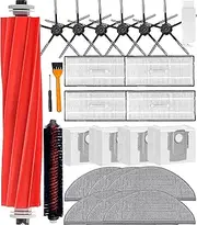 [YBVABE] Accessories Kit for Roborock S7 MaxV Ultra/ S7 Max Untla/Pro Ultra Vacuum Cleaner, 25Pack with 1 Roller Brush, 1 Self-Cleaning Brush,6 Side Brush, 6 Mop Pads,4 Filter,4 Dust Bags