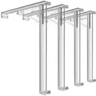 Valance Clips Vertical Blind Clear Brackets Plastic Clips for Outside Mount ...