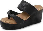 [CLSQLXYJZC] Casual Platform Roman Women's Slippers, Summer Soft Big Toe Foot Correction Beach Sandal, for Bunion Corrector with Arch Support Wedge Travel Shoes