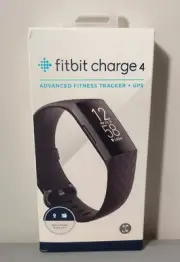 Fitbit Charge 4 Advanced Fitness Tracker, Black- Heart Rate - Sleep Score- GPS