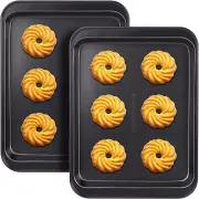Small Baking Sheet Mini Cookie Sheet 9.5X 7 Inch Pack of 2 Nonstick Heavy Carbon